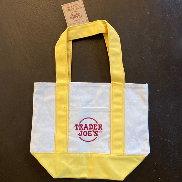 NWT Trader Joe’s Mini Tote - yellow - Picture 2 of 2
